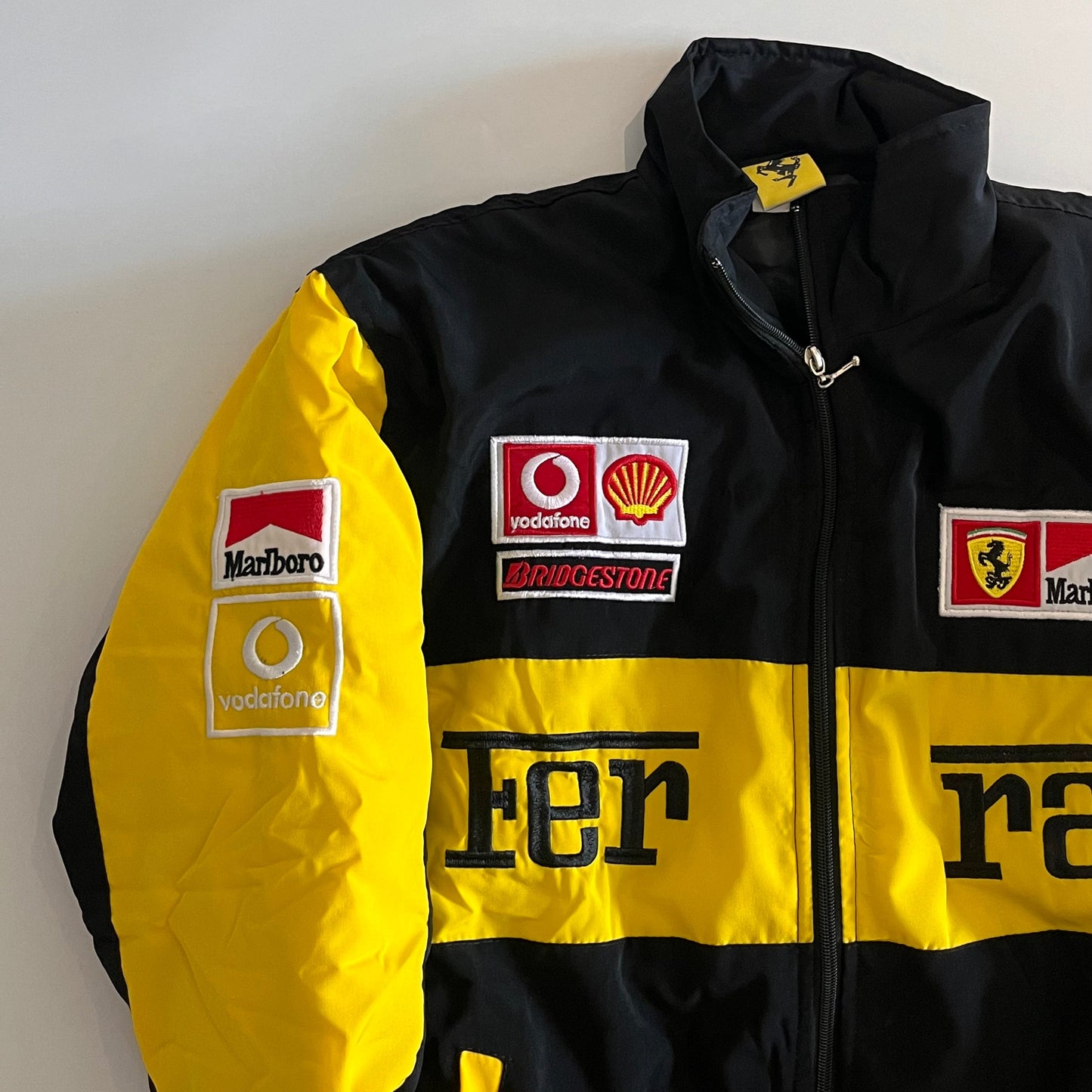 Ferrari F1 Racing Jacket – Black & Yellow Motorsport Style