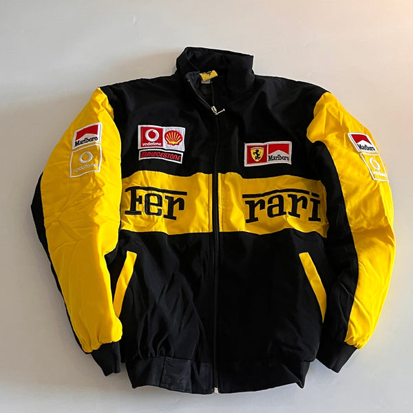 Ferrari F1 Racing Jacket – Black & Yellow Motorsport Style