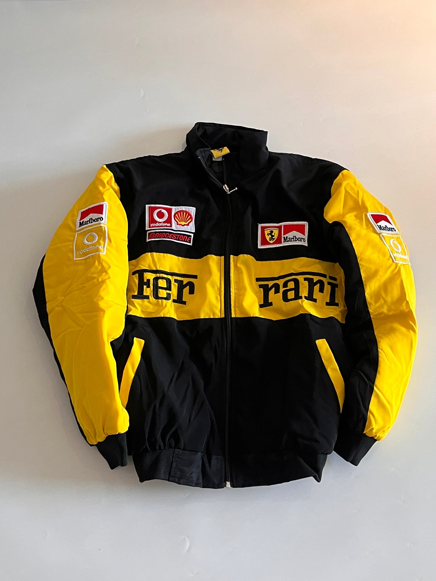 Ferrari F1 Racing Jacket – Black & Yellow Motorsport Style
